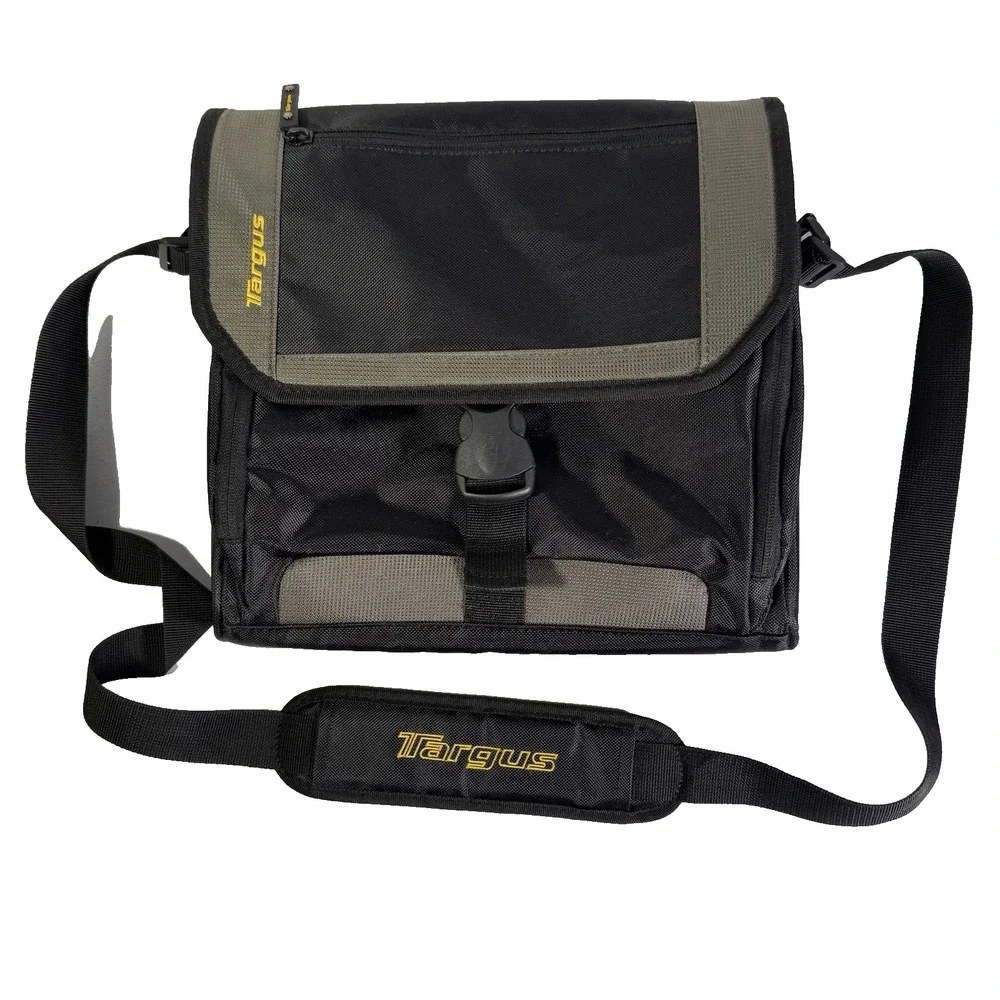 TARGUS Messenger Bag City Gear Mini for Most Tablets/ipads - Black/Gray W‎ Pouch